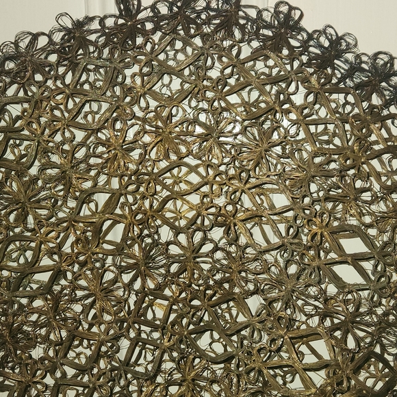 Decorative Metal Wire Bag Gently Used - Picture 2 of 3